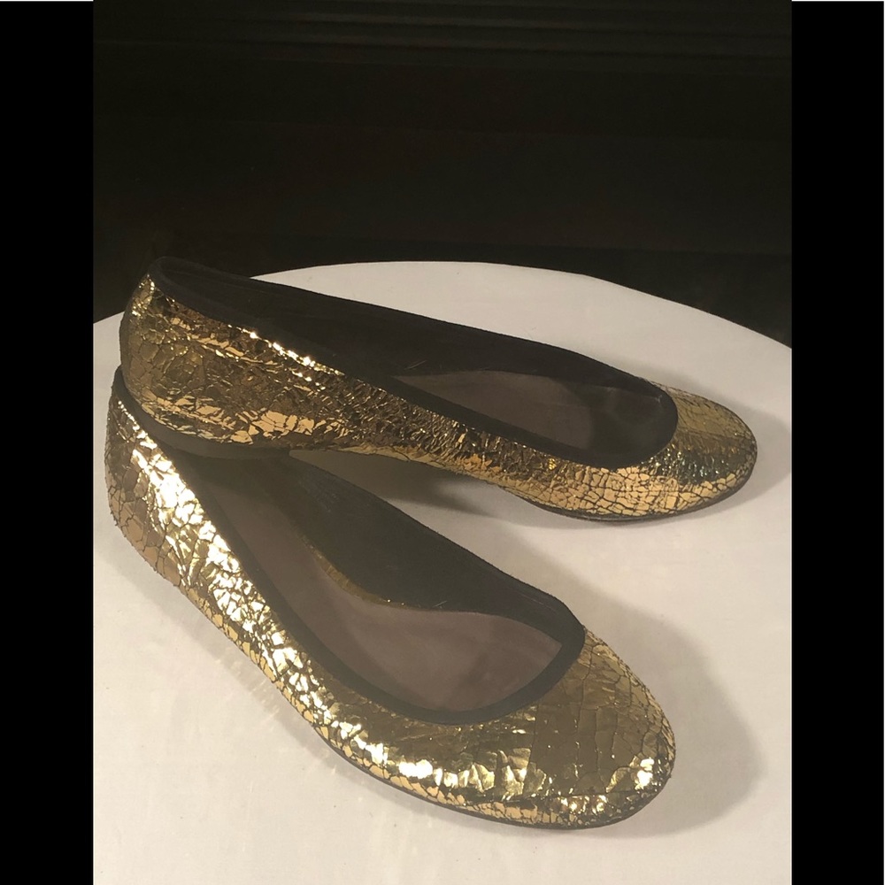 JOIE Metallic Leather Flats